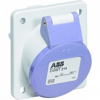 Розетка ABB 32А, 20-25В, 50/60 Гц, 2-полюсная, скрытого монтажа, прямого типа, IP44 ABB