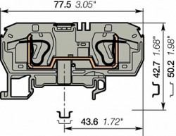 D10/10.2L Клемма пружинная ABB 10мм.кв. оранж. ABB