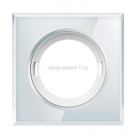 Накладка-рамка для датчиков ESYLUX FLAT series GLASS SQUARE WHITE cover Esylux